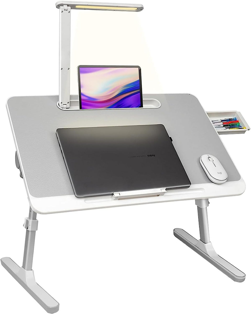 Portable Laptop Desk, With LED Light And Drawer