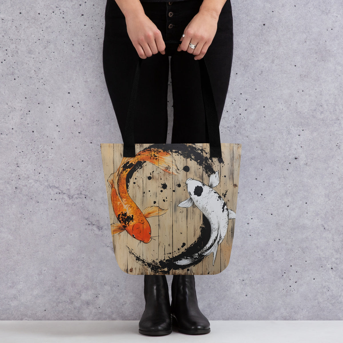 Koi Woodprint Tote bag