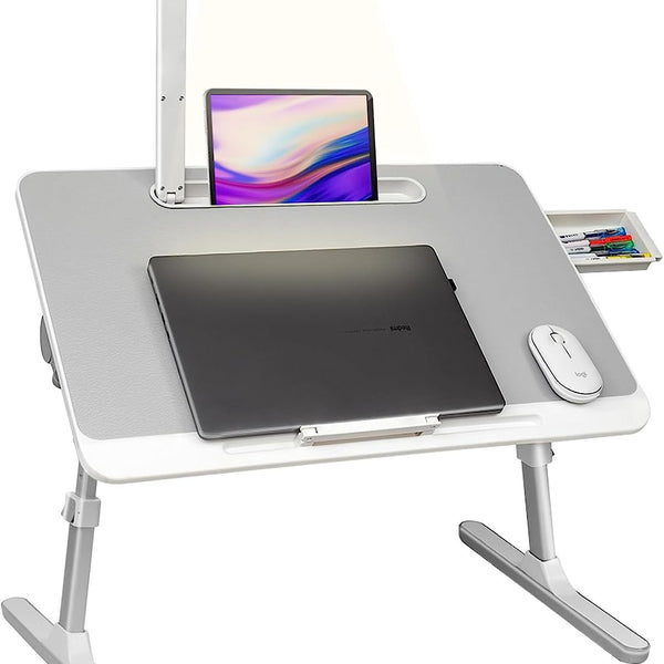 Portable Laptop Desk, With LED Light And Drawer