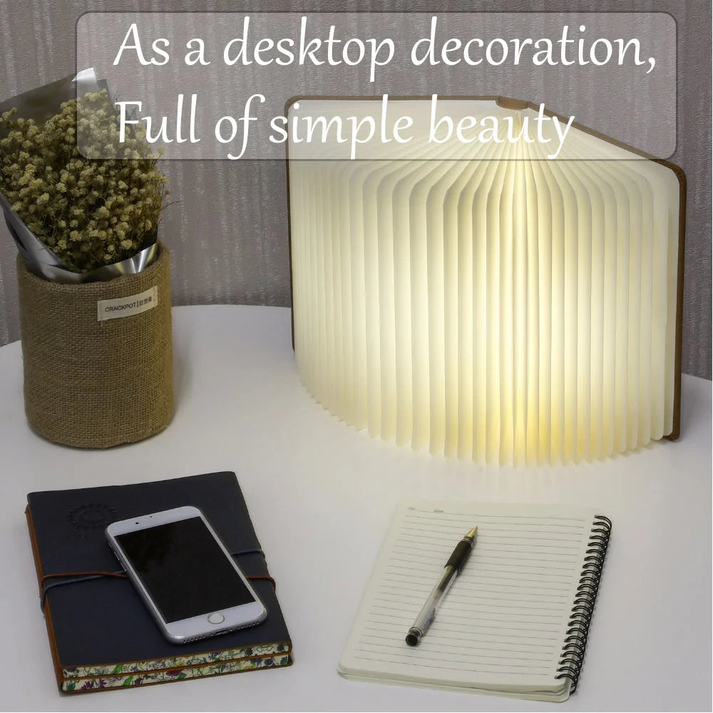 The book light as a desk accessory. 