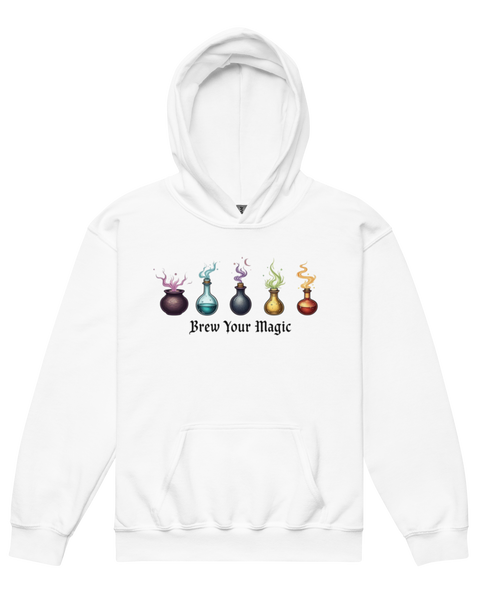 Brew Your Magic Youth Hoodie - White