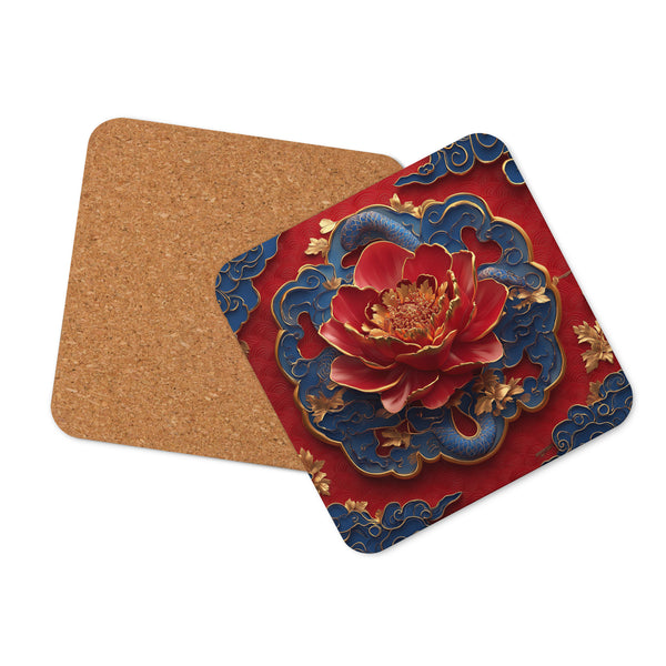 Chinese Peony Coaster front and back view