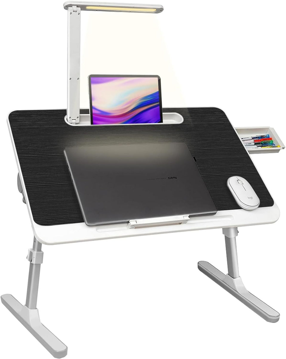 Portable Laptop Desk, With LED Light And Drawer