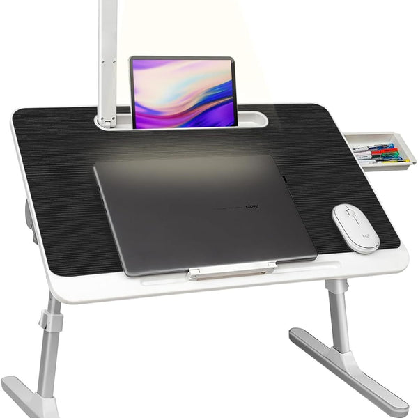 Portable Laptop Desk, With LED Light And Drawer