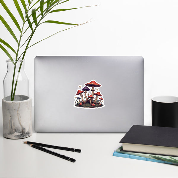 4" Dreamscape Mushroom Sticker on a laptop