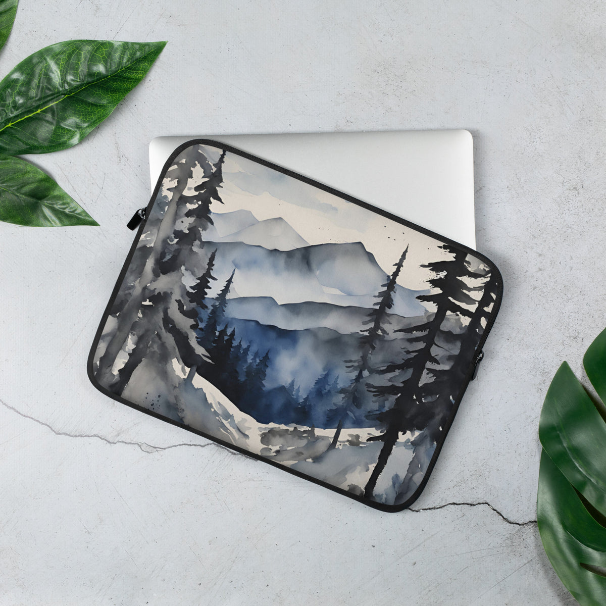 Watercolor Mountains Laptop Sleeve 13"