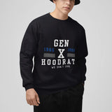 Black Gen X Hood Rat Sweatshirt on male model