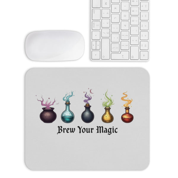 Brew Your Magic Mouse Pad wit mouse and keyboard