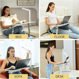 This portable laptop stand has multiple use cases. From reading in bed to using as a standing desk when placed on a counter or table - it is versatile.