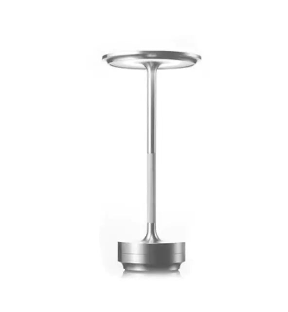 Silver Tower Metal Table Lamp