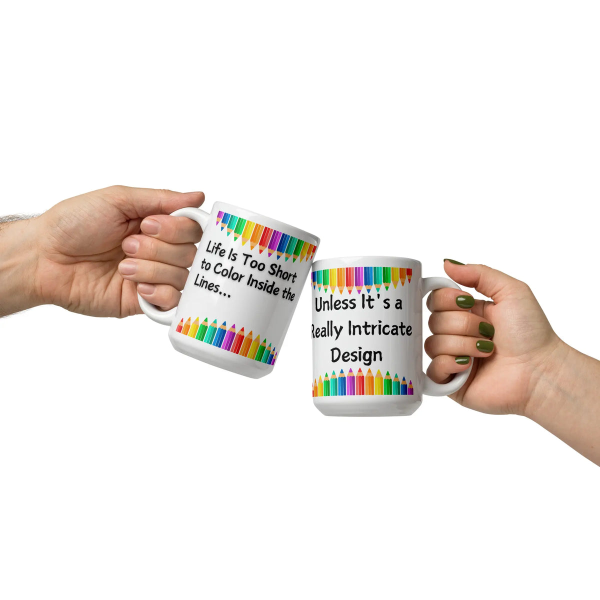 Color Outside Lines Mug view of both side 15 oz mug